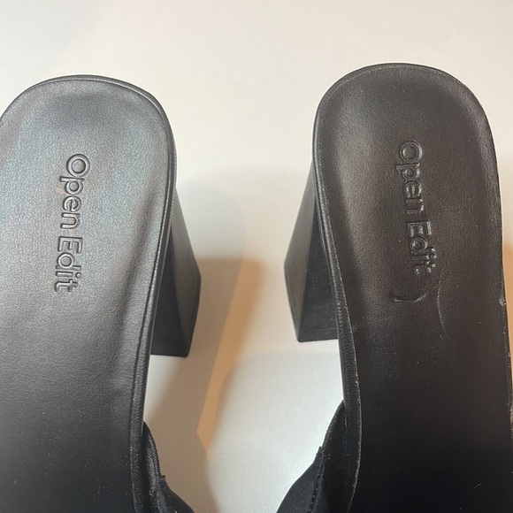 Open Edit Chunky Foam Heeled Open Toe Sandals Size 9.5 - Picture 3 of 11